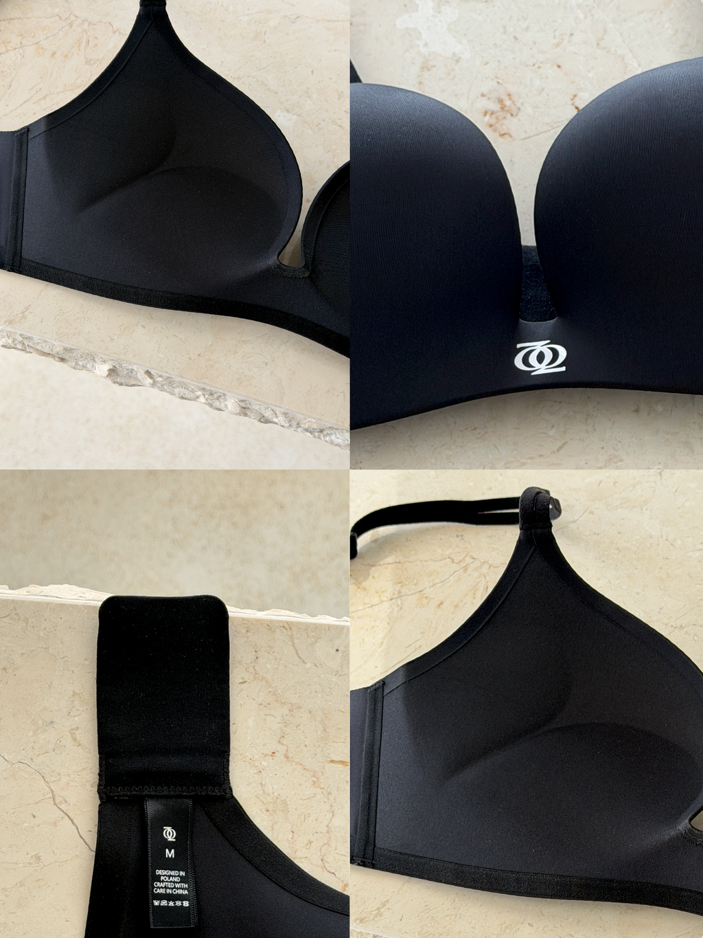 Second Skin Teardrop Push Up Bra Black