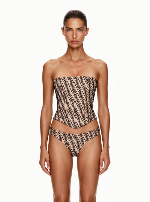 Alizee Strapless Corset Nude