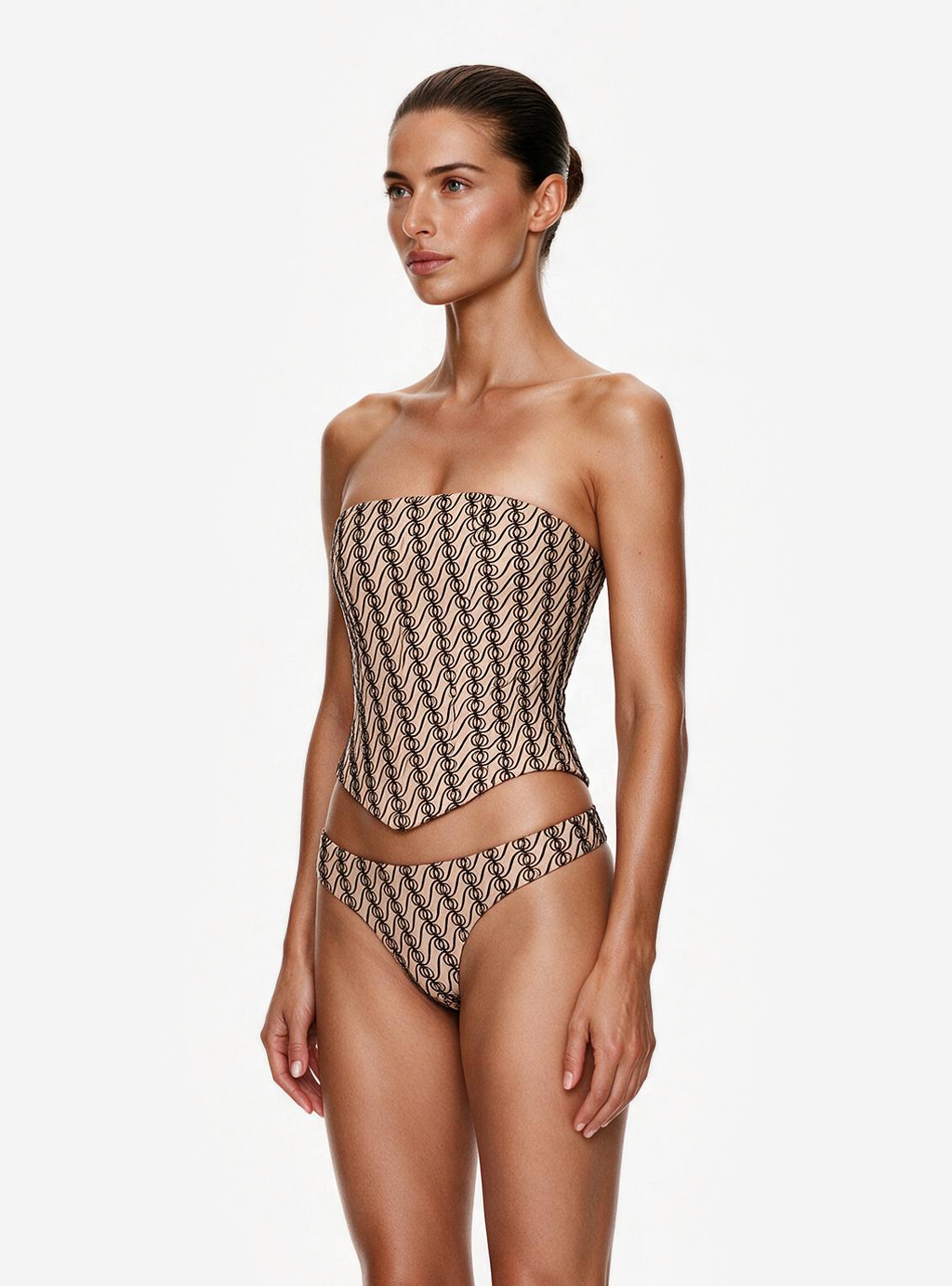 Alizee Strapless Corset Nude