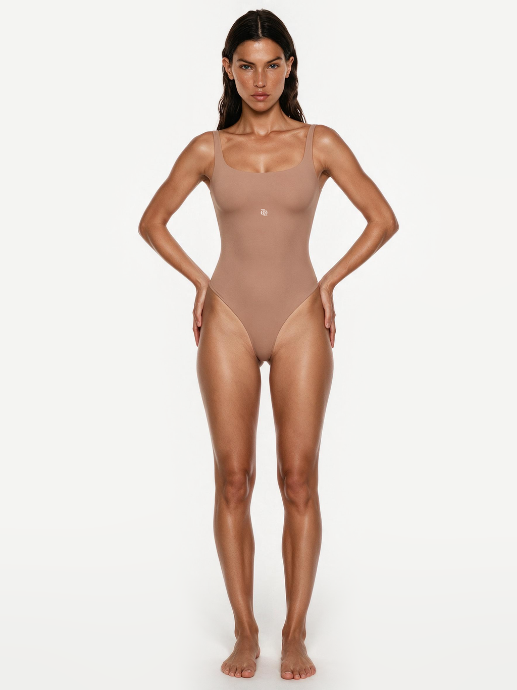 Second Skin Square-Neck Bodysuit Nude